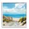 Stupell Industries Coastal Path to Beach Nautical Grass Cloudy Summer Sky in White Frame Wall Art